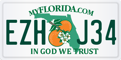 FL license plate EZHJ34