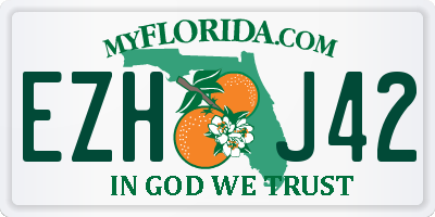 FL license plate EZHJ42