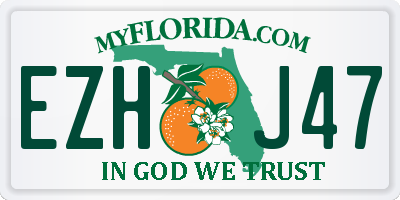 FL license plate EZHJ47
