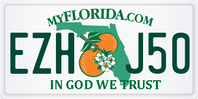 FL license plate EZHJ50