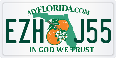 FL license plate EZHJ55