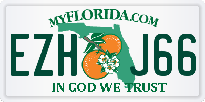 FL license plate EZHJ66