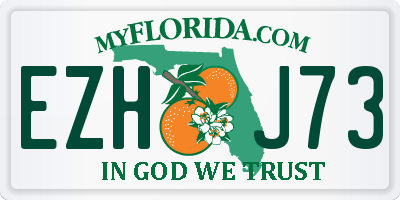 FL license plate EZHJ73