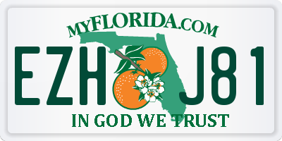 FL license plate EZHJ81