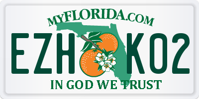 FL license plate EZHK02