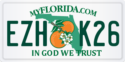 FL license plate EZHK26