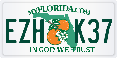 FL license plate EZHK37