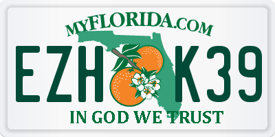 FL license plate EZHK39