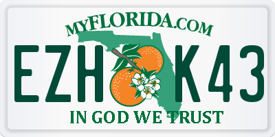 FL license plate EZHK43