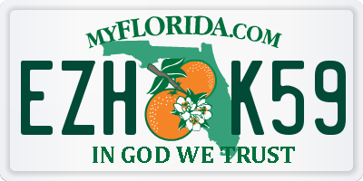 FL license plate EZHK59