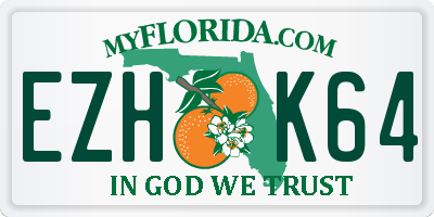 FL license plate EZHK64