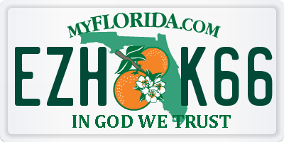 FL license plate EZHK66