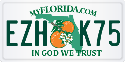 FL license plate EZHK75