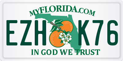 FL license plate EZHK76