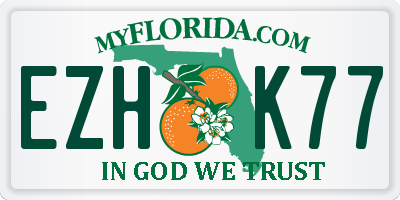 FL license plate EZHK77