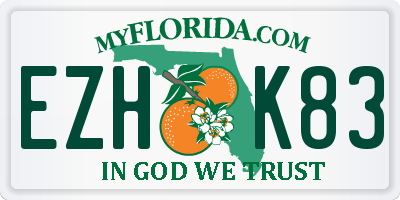 FL license plate EZHK83