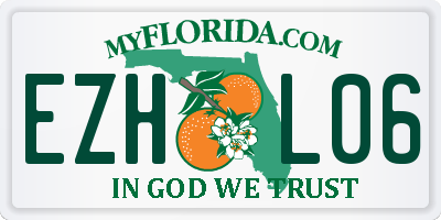 FL license plate EZHL06