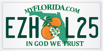 FL license plate EZHL25