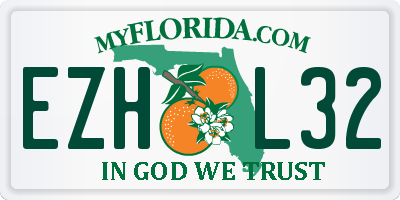 FL license plate EZHL32