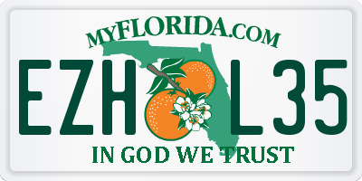 FL license plate EZHL35