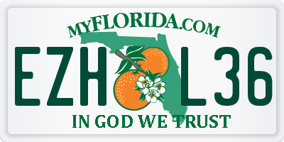 FL license plate EZHL36