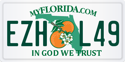 FL license plate EZHL49