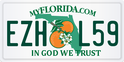 FL license plate EZHL59