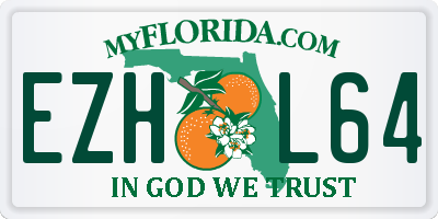FL license plate EZHL64