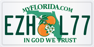 FL license plate EZHL77