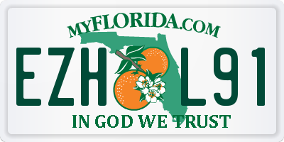 FL license plate EZHL91