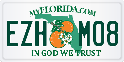 FL license plate EZHM08