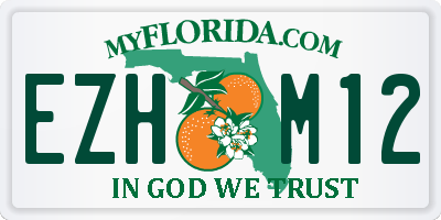 FL license plate EZHM12