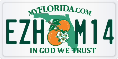 FL license plate EZHM14