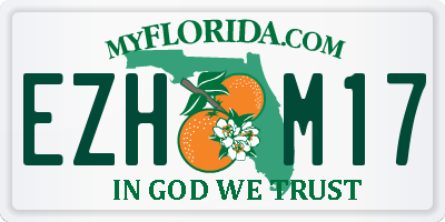 FL license plate EZHM17