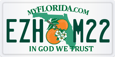 FL license plate EZHM22