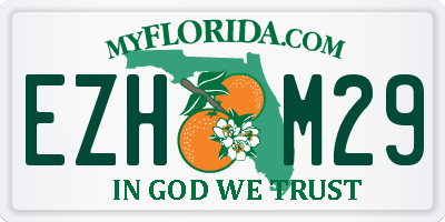 FL license plate EZHM29