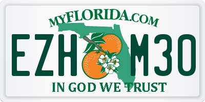 FL license plate EZHM30