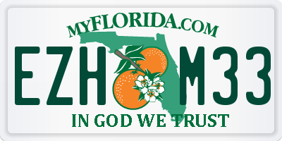 FL license plate EZHM33