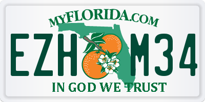 FL license plate EZHM34