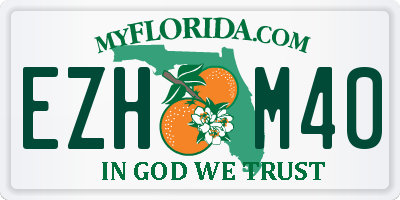 FL license plate EZHM40