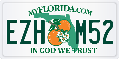 FL license plate EZHM52