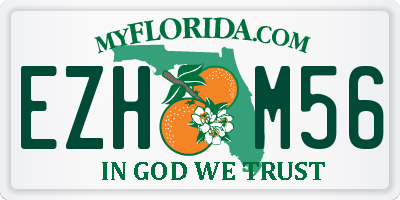 FL license plate EZHM56
