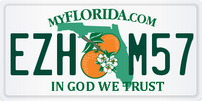 FL license plate EZHM57