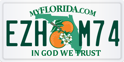 FL license plate EZHM74