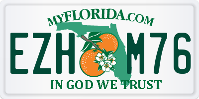 FL license plate EZHM76