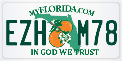 FL license plate EZHM78