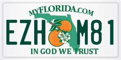 FL license plate EZHM81