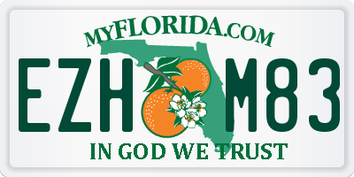 FL license plate EZHM83