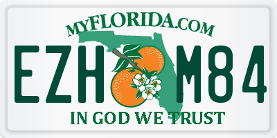 FL license plate EZHM84