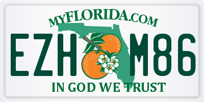 FL license plate EZHM86